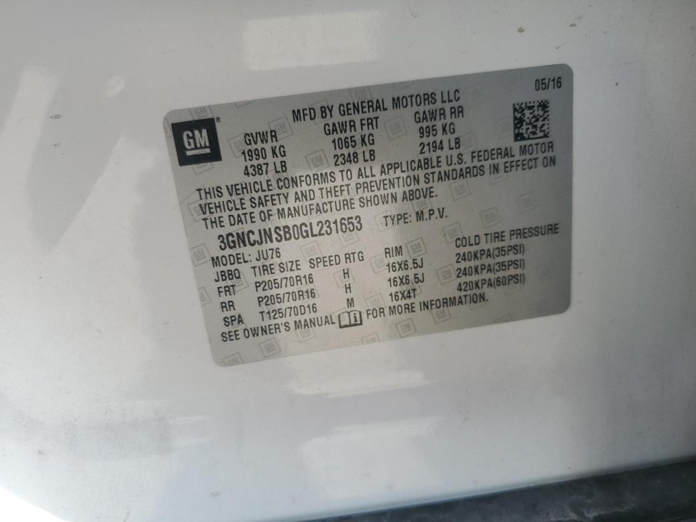2013-22 CHEVROLET TRAX Heater Motor