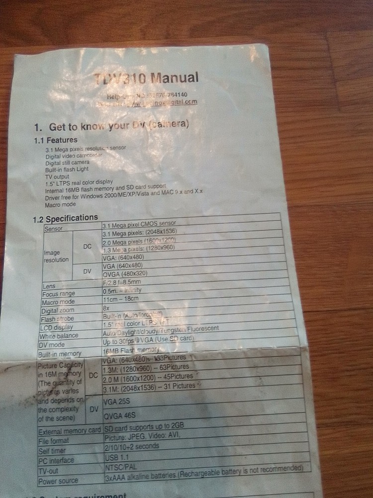 Samsung Digital Camcorder VP-M110