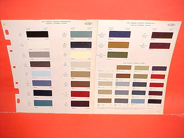 1968 CADILLAC DEVILLE CONVERTIBLE ELDORADO CALAIS EXTERIOR+INTERIOR PAINT CHIPS