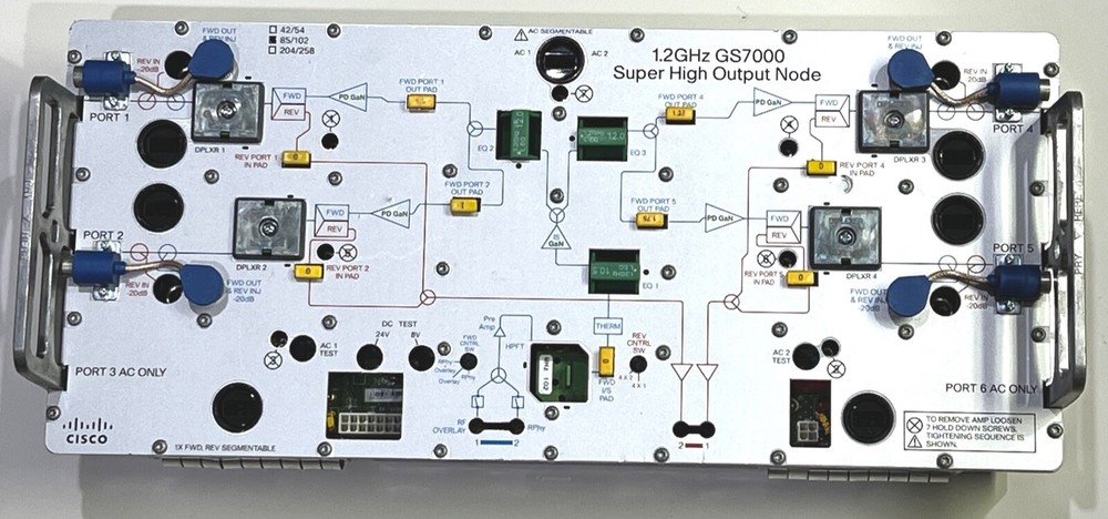 Cisco 1.2GHz 85/105 (Mid Split) Super High Output Node Launch Amp