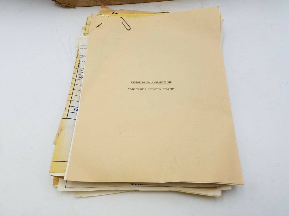 Beech 76 101-1000-1 Low Thrust Detector System Detection 12V Installation Manual