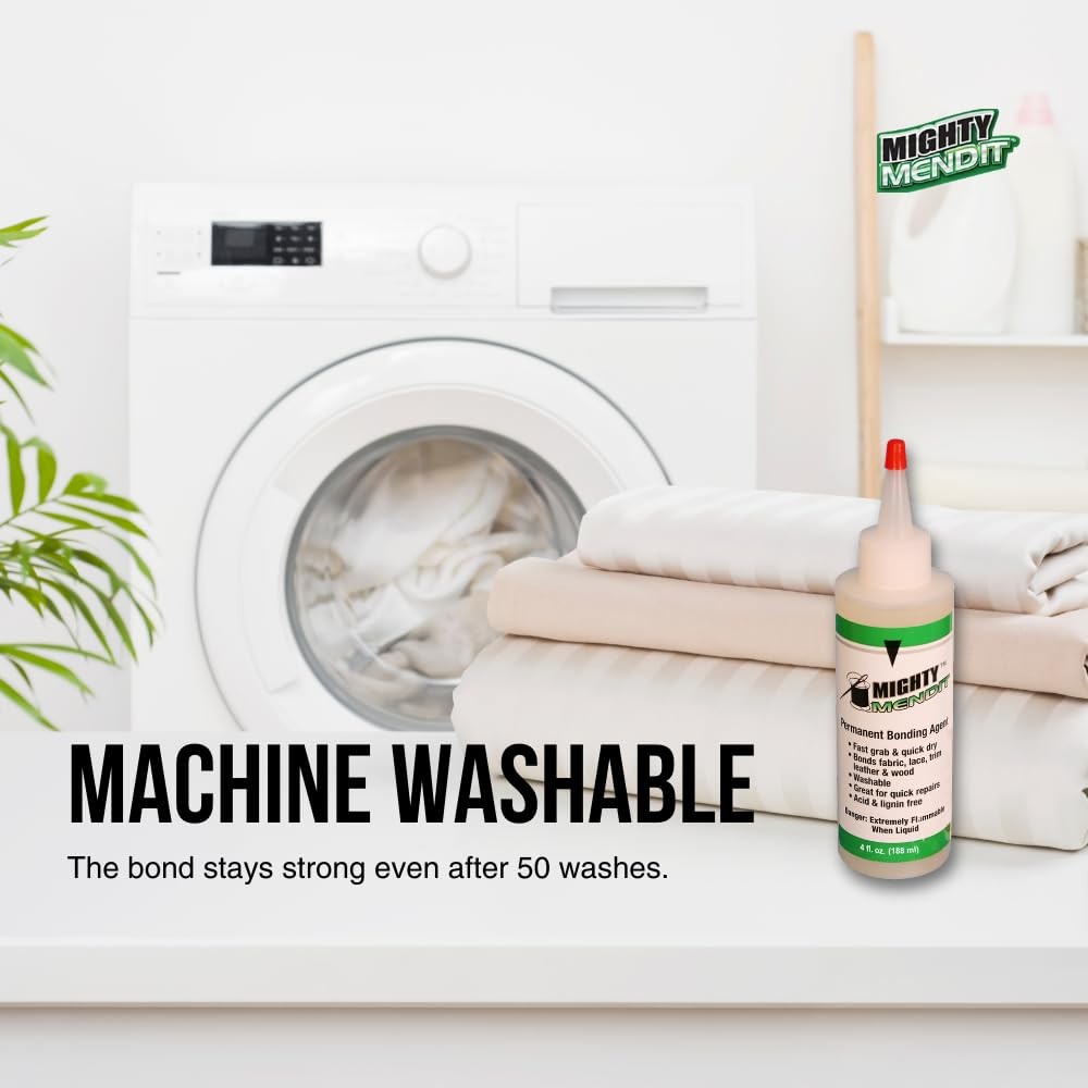 Mighty MENDIT™, Permanent Fabric Adhesive, Flexible Stretchable Washable,...