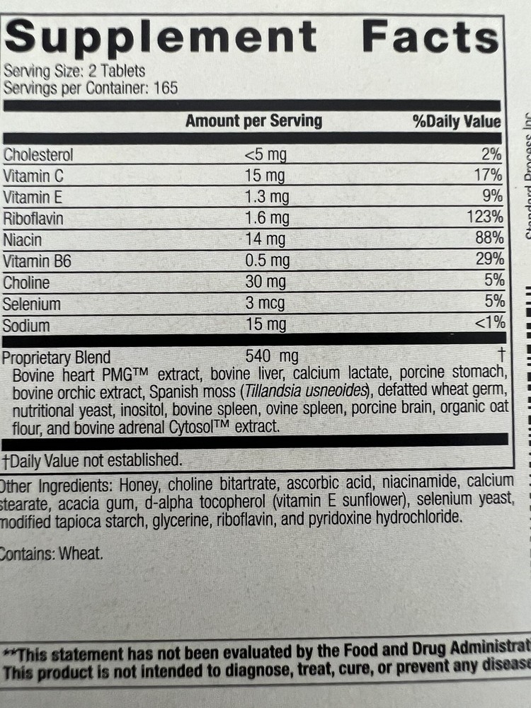 Standard Process Cardio Plus, 330 Tablets - Exp. 04/2026