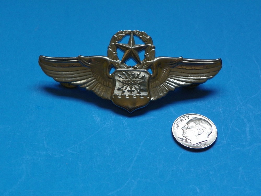 VIETNAM ORIGINAL 3" U.S. AIRFORCE MASTER NAVIGATOR WING-MAKER MARKED