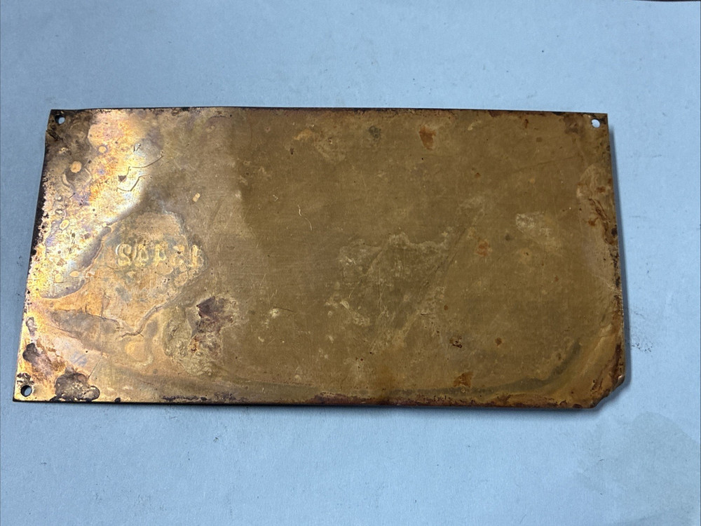 Schaefer Cementer Identification Plate Bridgeport Connecticut SERIAL# 15442