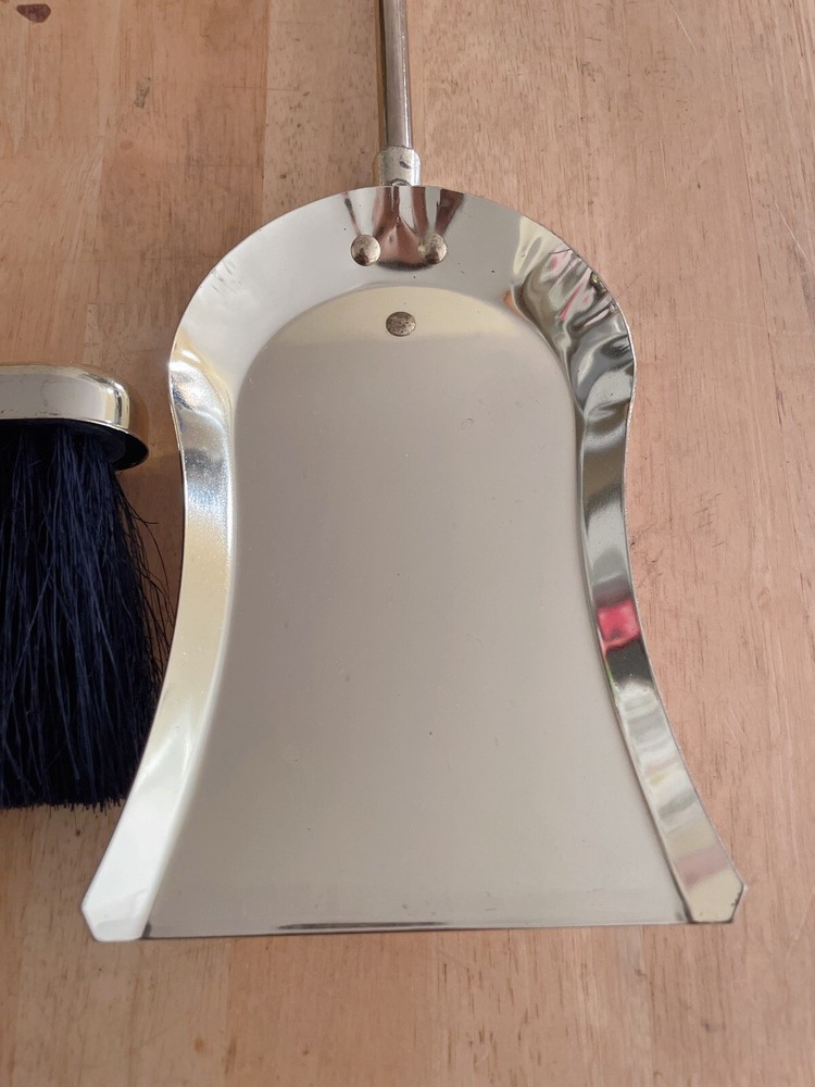 Vintage Fireplace Tool Set / Solid Brass / Companion Set / Home Decor - 5 Pc Set
