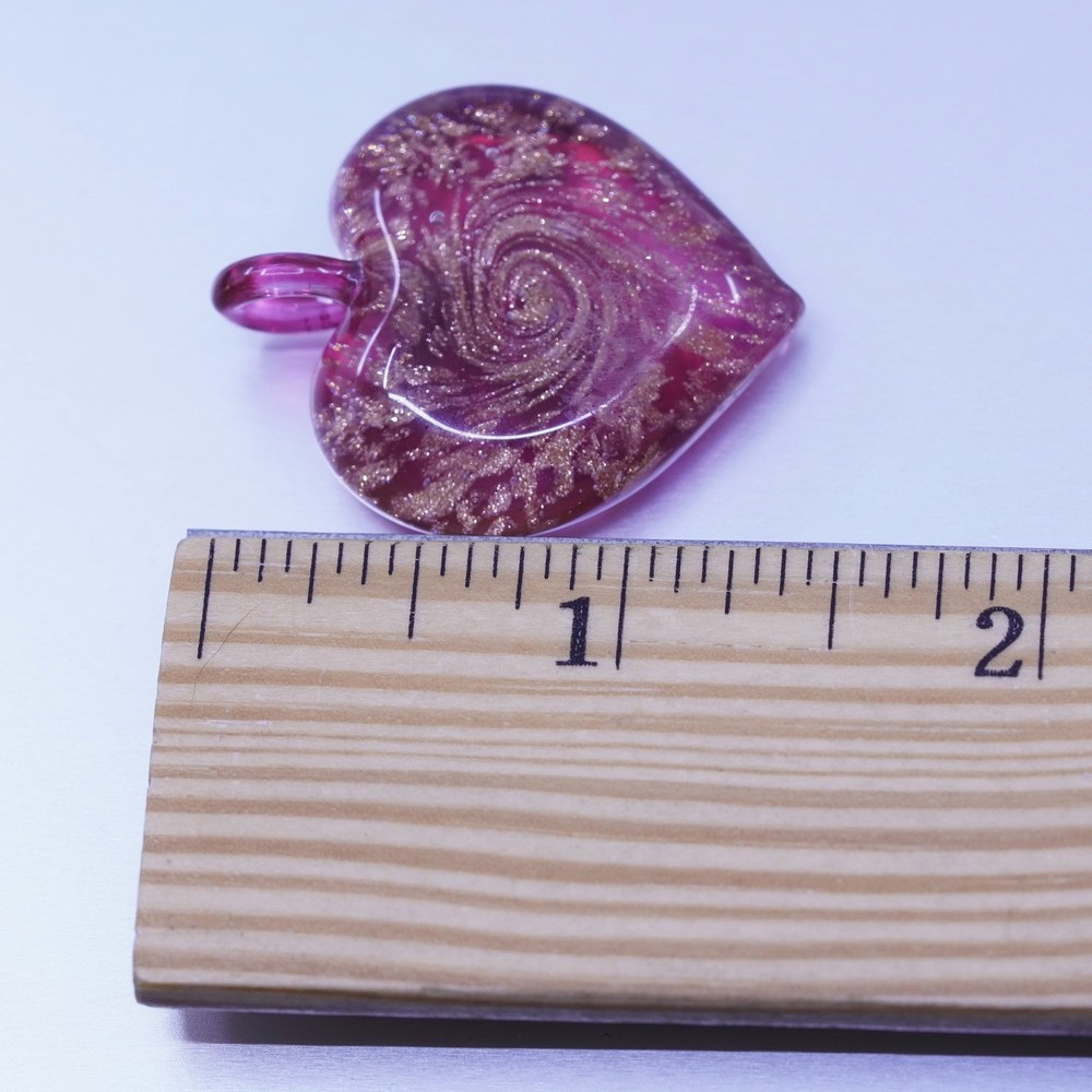 Italian red foiled glass pendant