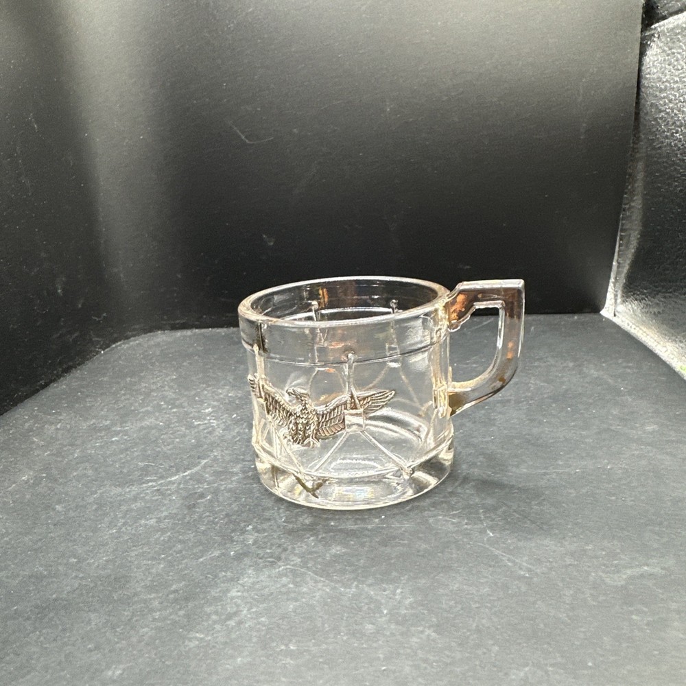 VTG CHILDS EAGLE GOLD TRIM MUG CANDY CONTAINER