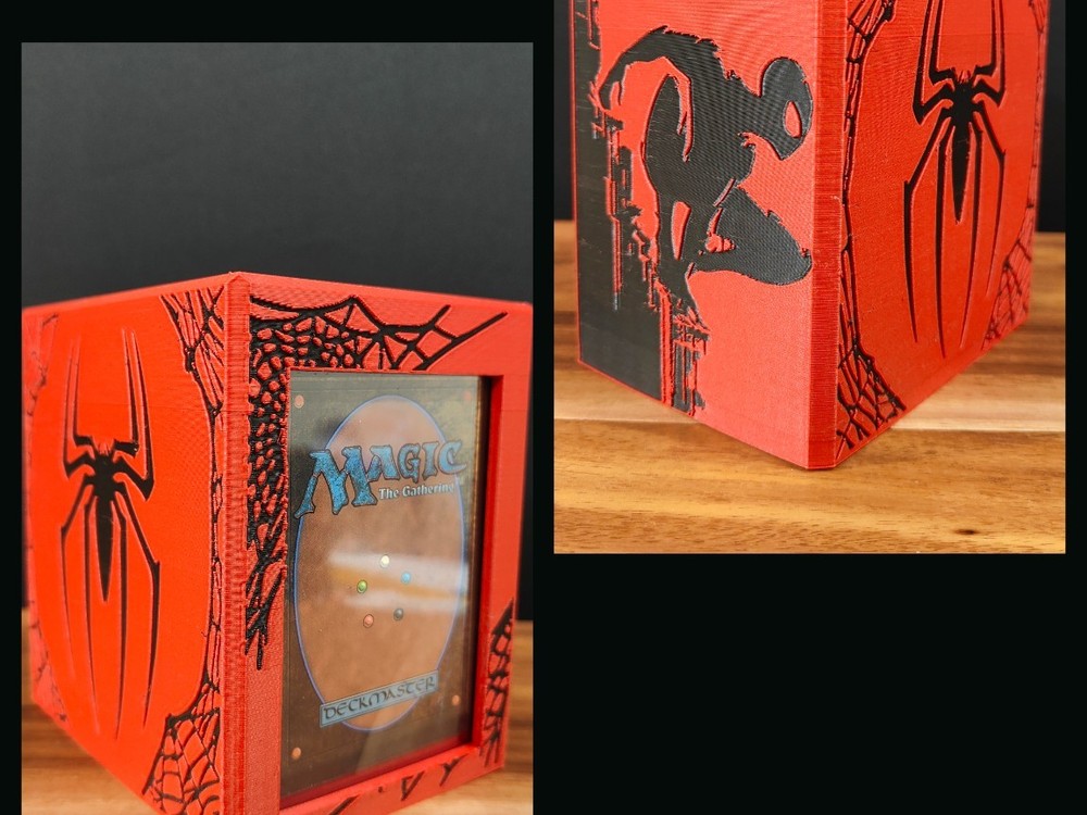 Spiderman themed MTG Deck Box, EDH Commander Card Case