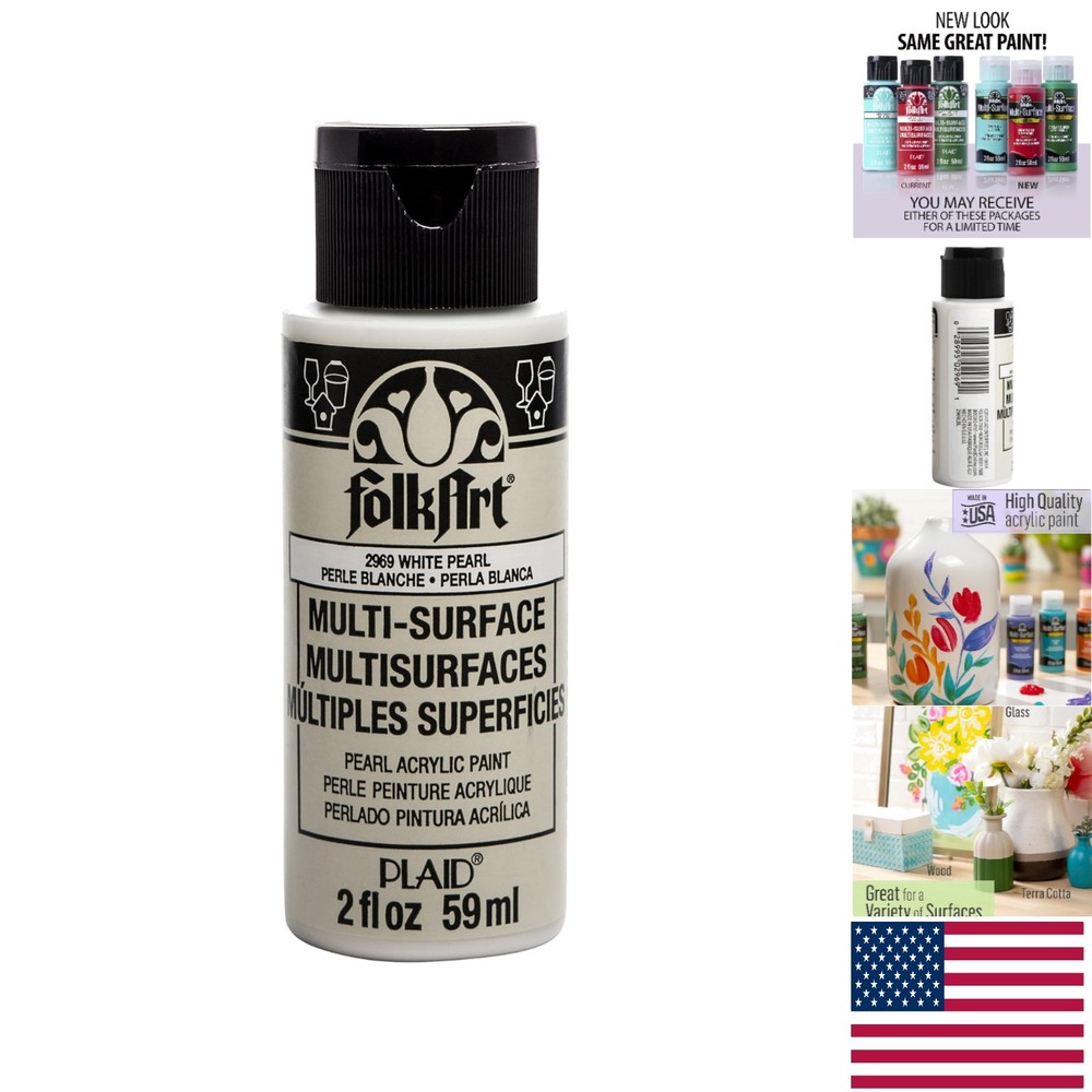 2 oz Pearl Multi-Surface Paint - Elegant White for Indoor & Outdoor Projects