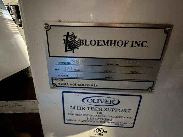 2017 Bloemhof 860L Variable Speed Commercial Bakery Bread Roll Dough Moulder
