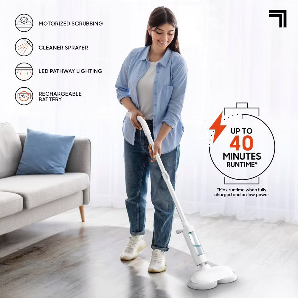Sharper Image Floor Shine Cordless Power Mop White