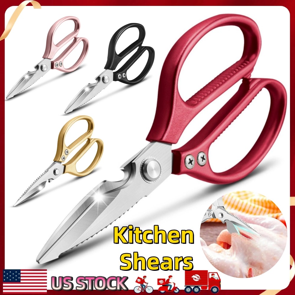 Kitchen Stainless Steel Multipurpose Kitchen Shears Heavy Duty Scissors Sharp US
