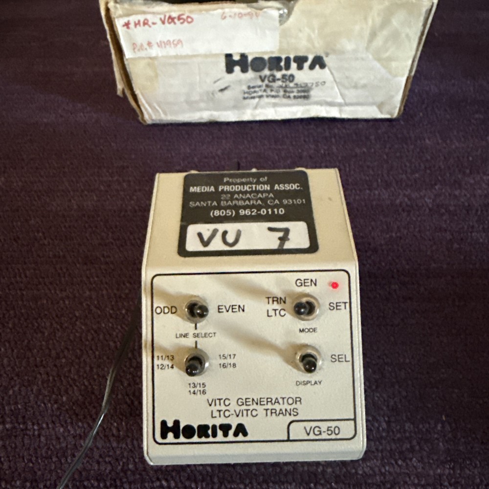 Horita AVG-50 Active VITC (Vertical Interval Time Code) Generator Composite Used