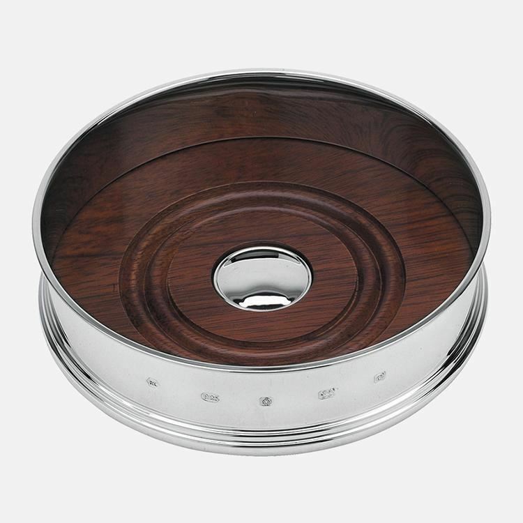 CARRS - Straight Bottle Coaster Sterling Silver - 9cm (3½") Diameter