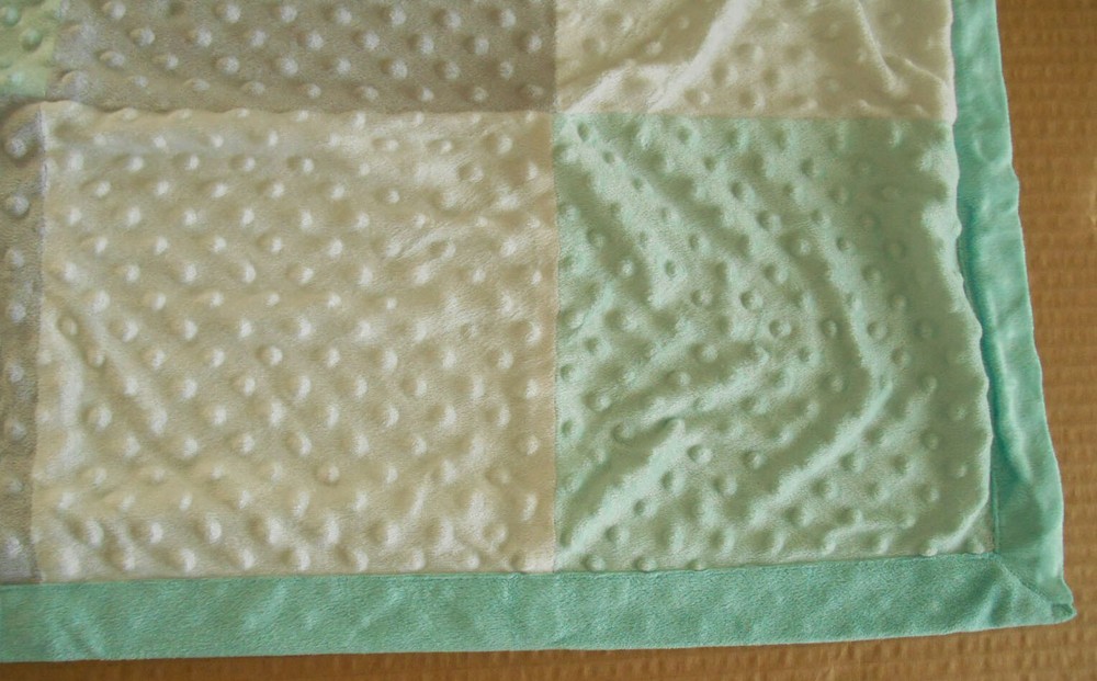 The Peanutshell Patchwork Minky Dot Baby Blanket