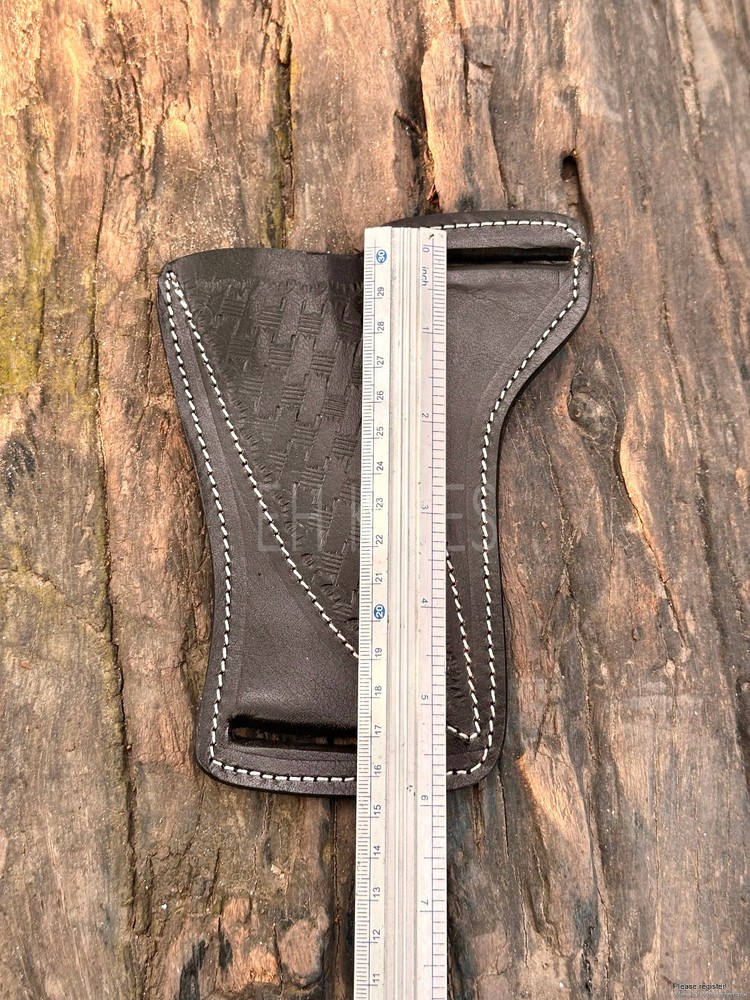 Custom Engraved Pure Leather Belt Loop Sheath for Fixed Blade & Skinner