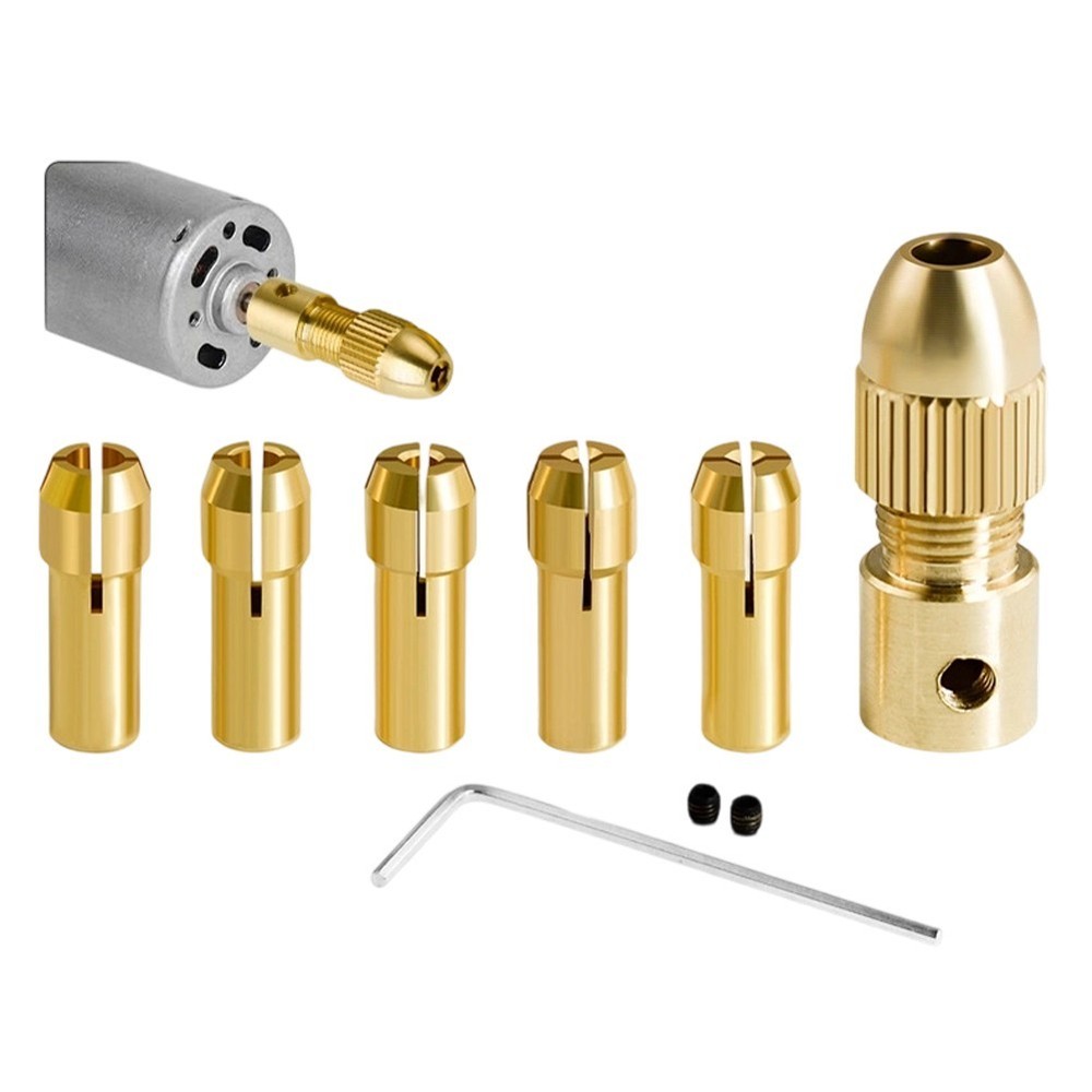 Miniature Drill Chuck Set 8pcs 053mm for PCB and Multipurpose Drilling Tasks