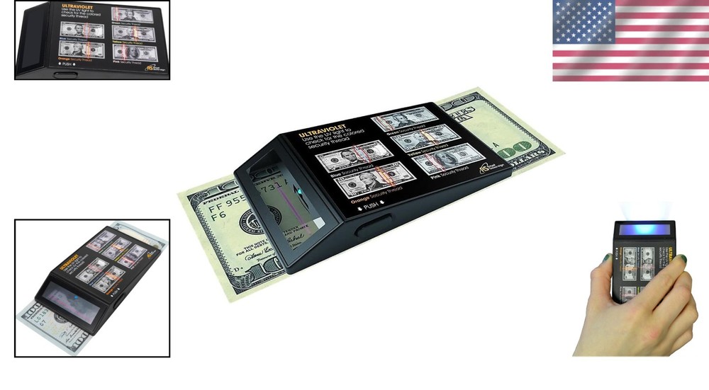 No Battery Needed! Portable UV Bills & ID Authentication Device - Compact Size