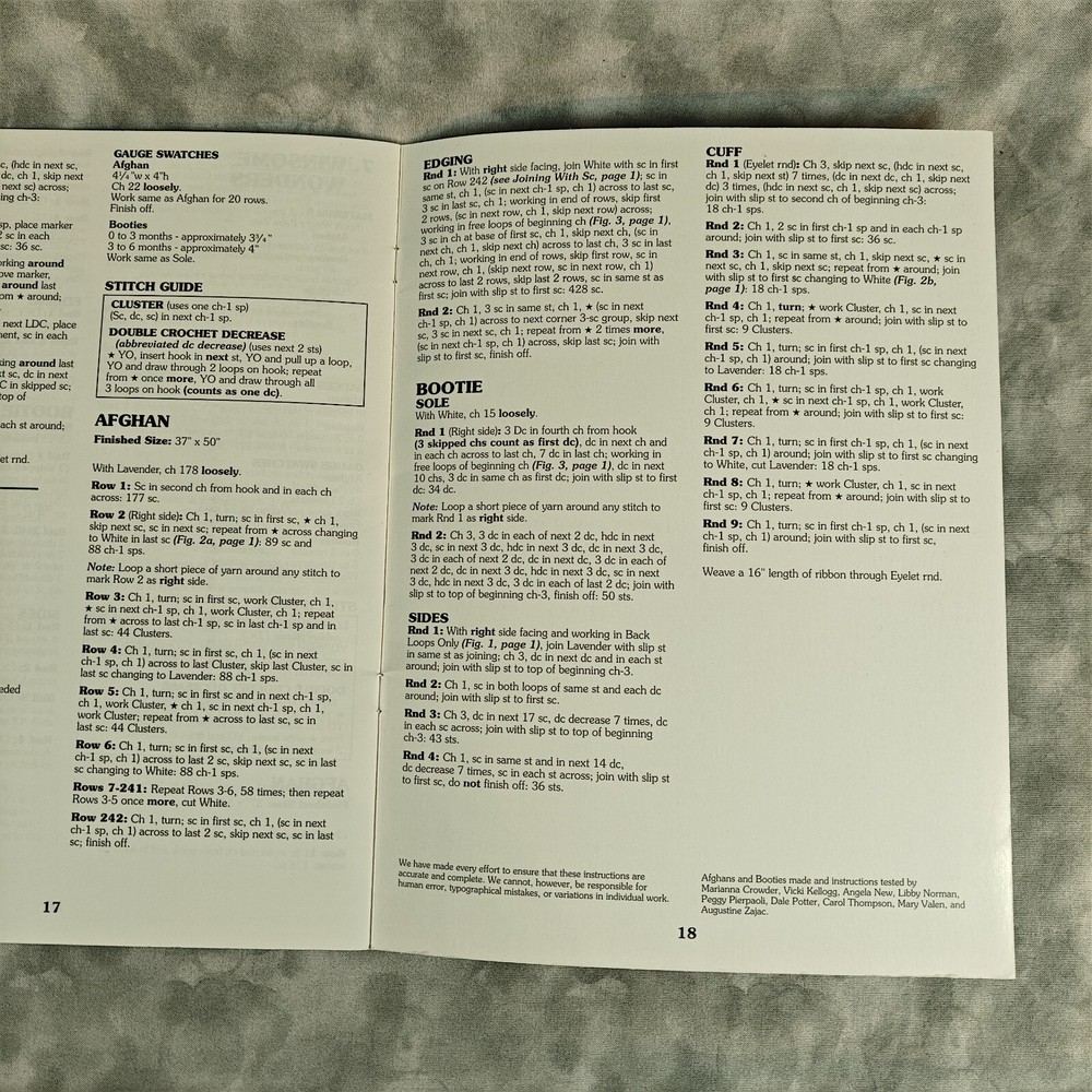 Vintage Crochet Pattern Booklet: Blankets & Booties 🧶📘