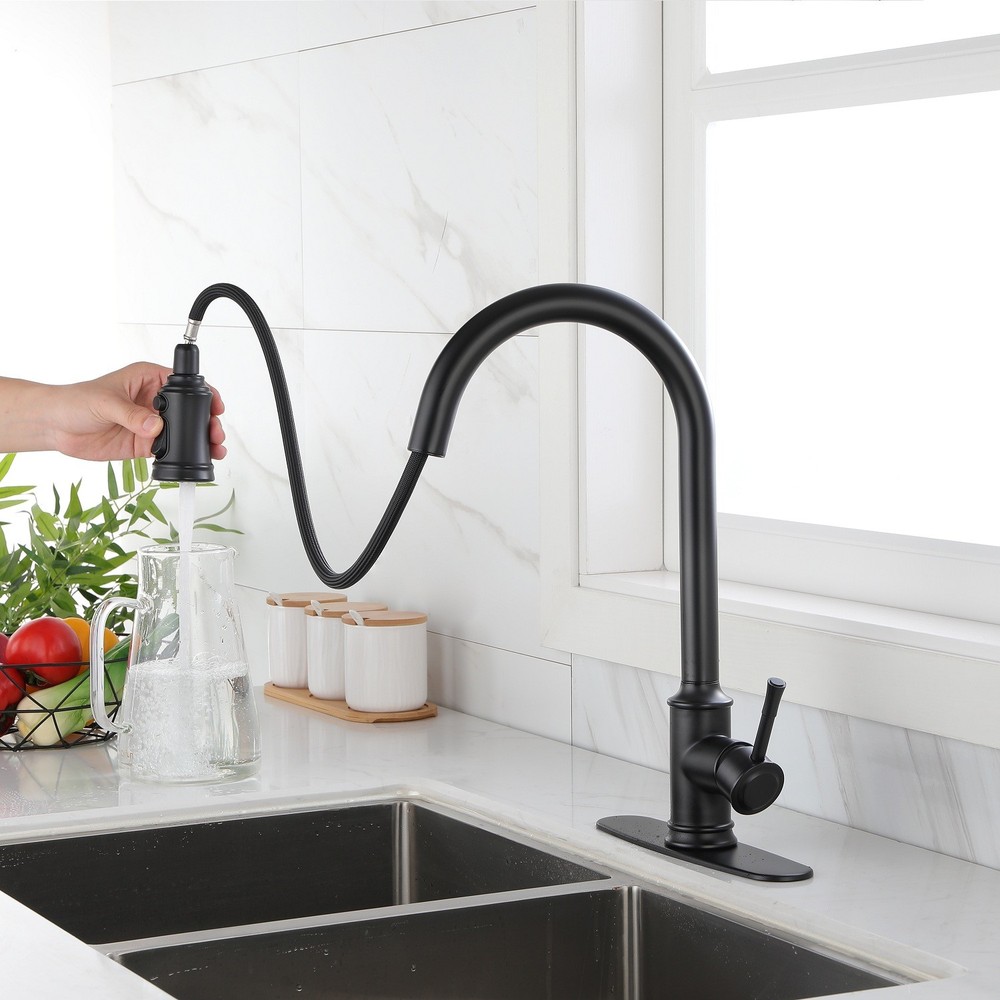 Touch Kitchen Faucet with Pull Down Sprayer, Single Handle High Arc Motion
