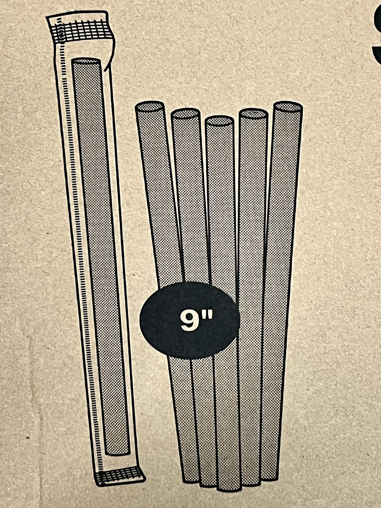 9" Colossal Neon Straws, Individually Wrapped, Diagonal Cut - 1600/Case