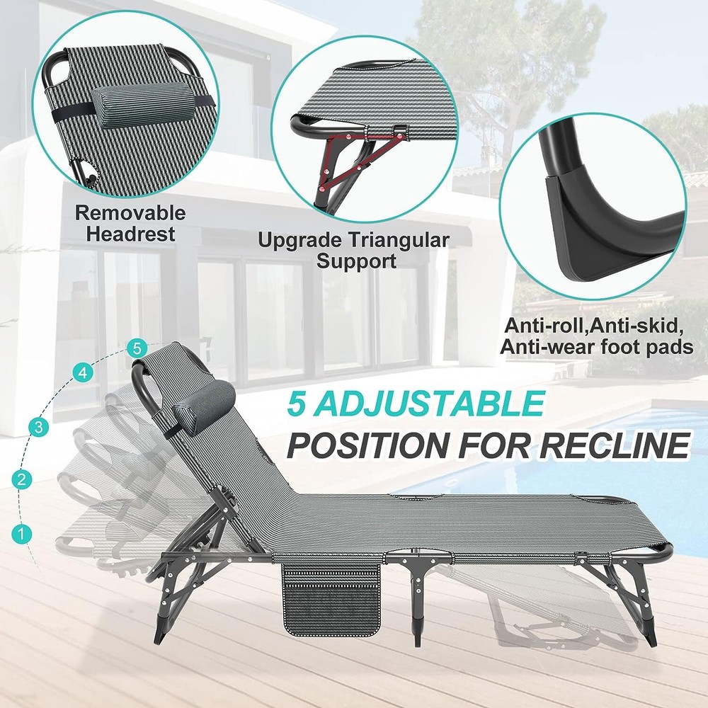 Begonia.K Camping Cot with Thick Pad , Cots for Sleeping, Bed 500LBS(Max Load)