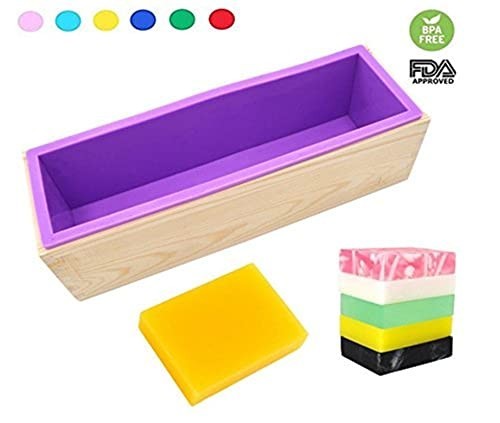Flexible Rectangular Silicone Soap Mold - 42oz Loaf Box for DIY Soap Making Supp