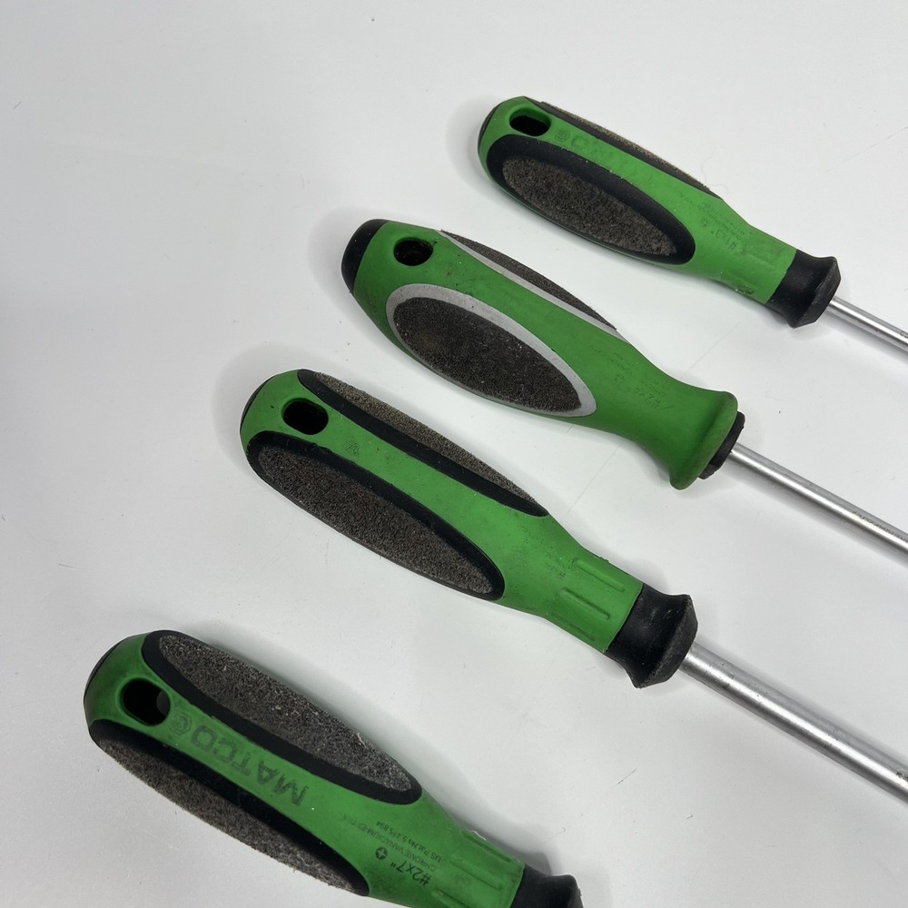 Matco Tools 8 Piece Green Handle Combination Tip Screwdriver Set Witte Germany