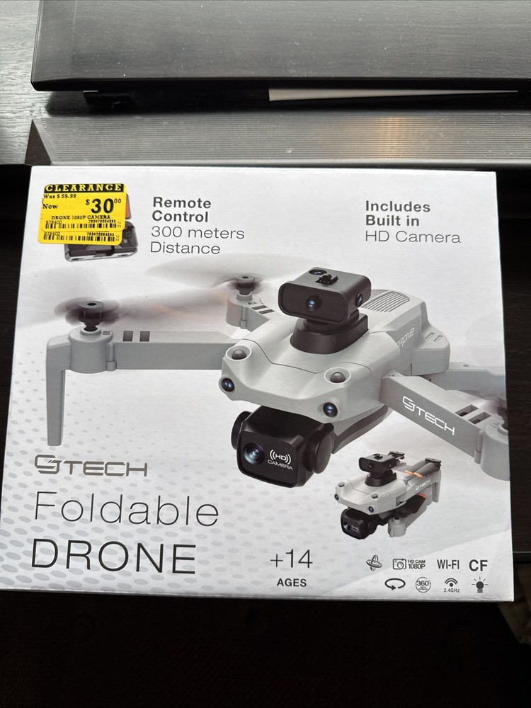 Gt Tech Foldable Drone, Never Opened, New