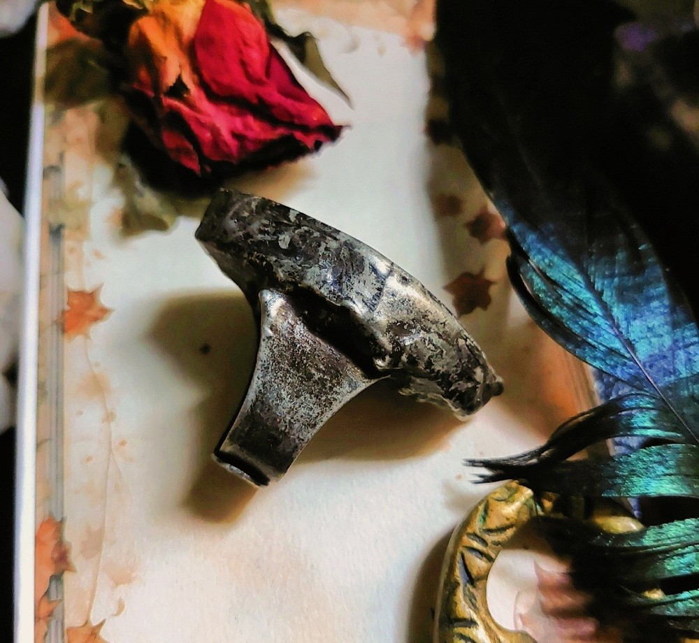 Green Labradorite Ancient Ring