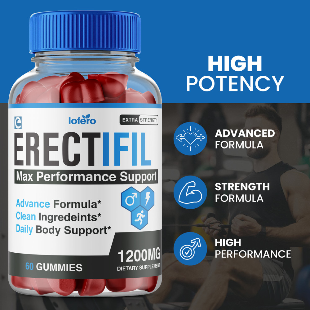 Erectifil Male Gummies, Erectifil Advanced Men Performance Support (60 ct)