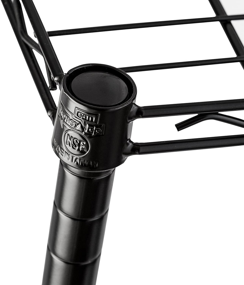 3-Tier Heavy Duty Adjustable Shelving Unit, Black