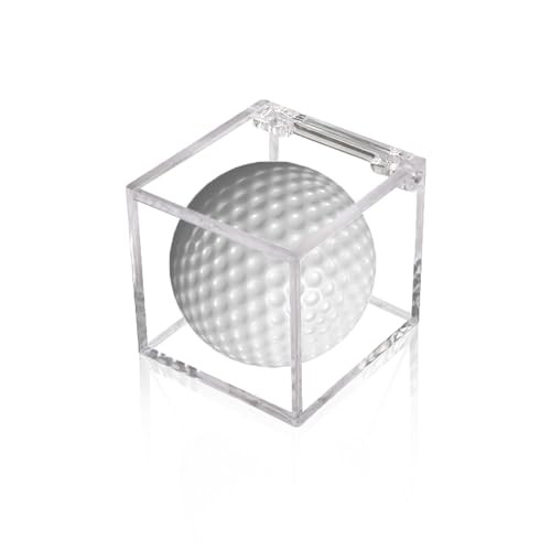 Golf Ball Display Case, UV Protected Golf Ball Display Cube, Acrylic Case 1 PC