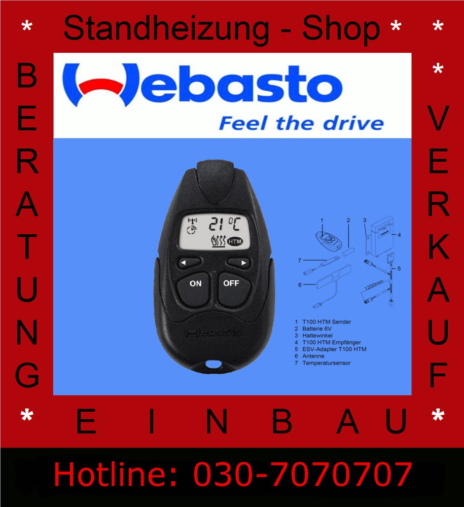 Webasto Wireless Remote Control T100 - 1314637A