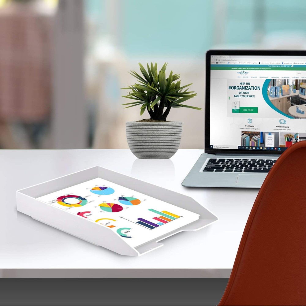 Stackable Letter Tray Front Load, Letter Size, Stacking Document Desk Office ...