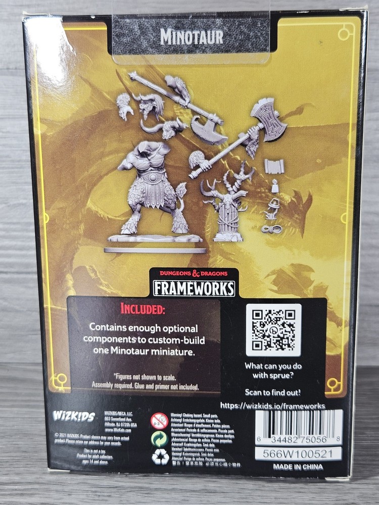 Official Frameworks Dungeons & Dragons Minotaur Miniature D&D Figure