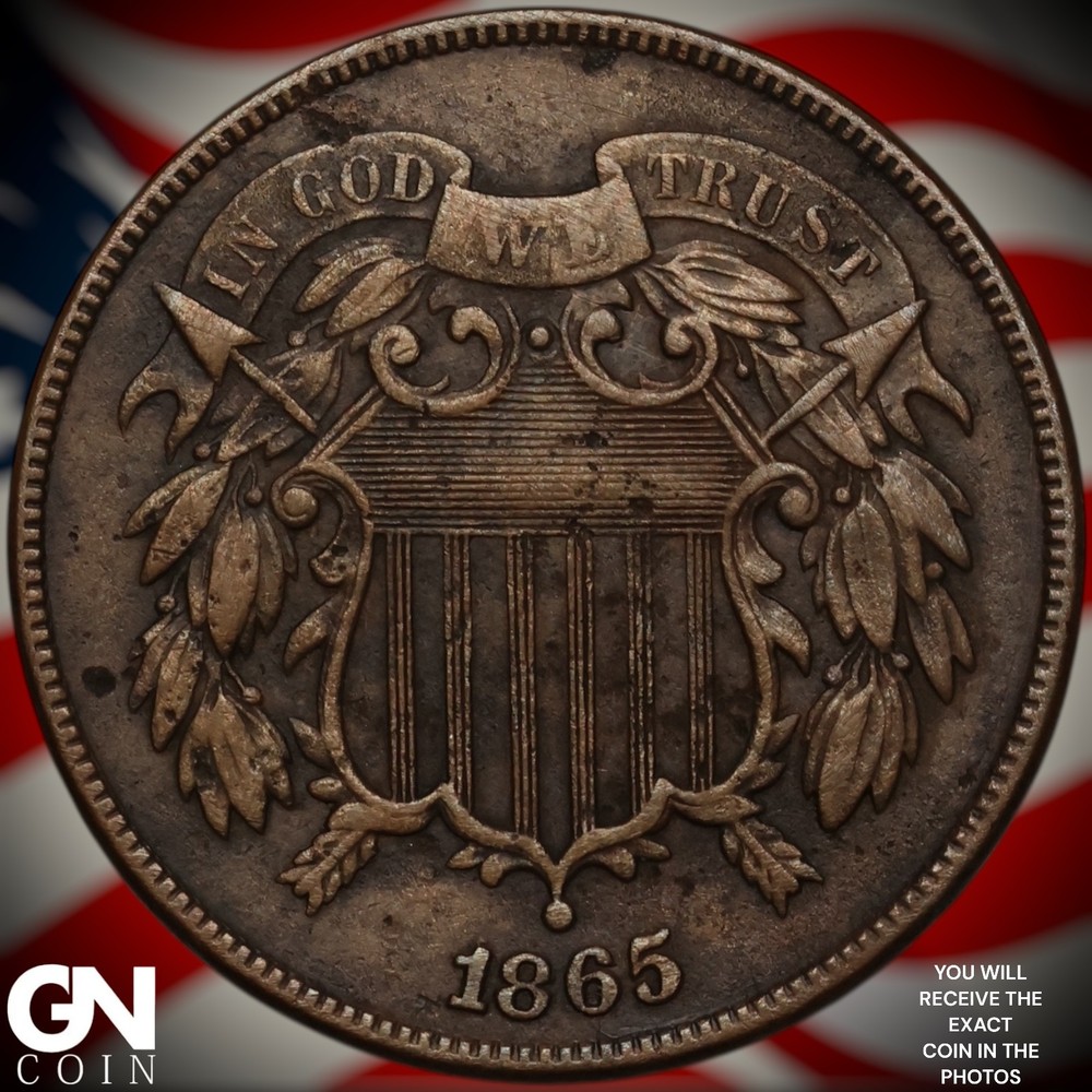 1865 2 Cent Piece A3362