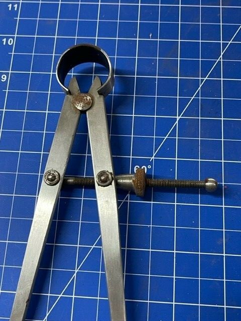 LUFKIN 42-8 INSIDE SPRING CALIPERS WITH SOLID NUT, 8" IN STOCK!! -rusty