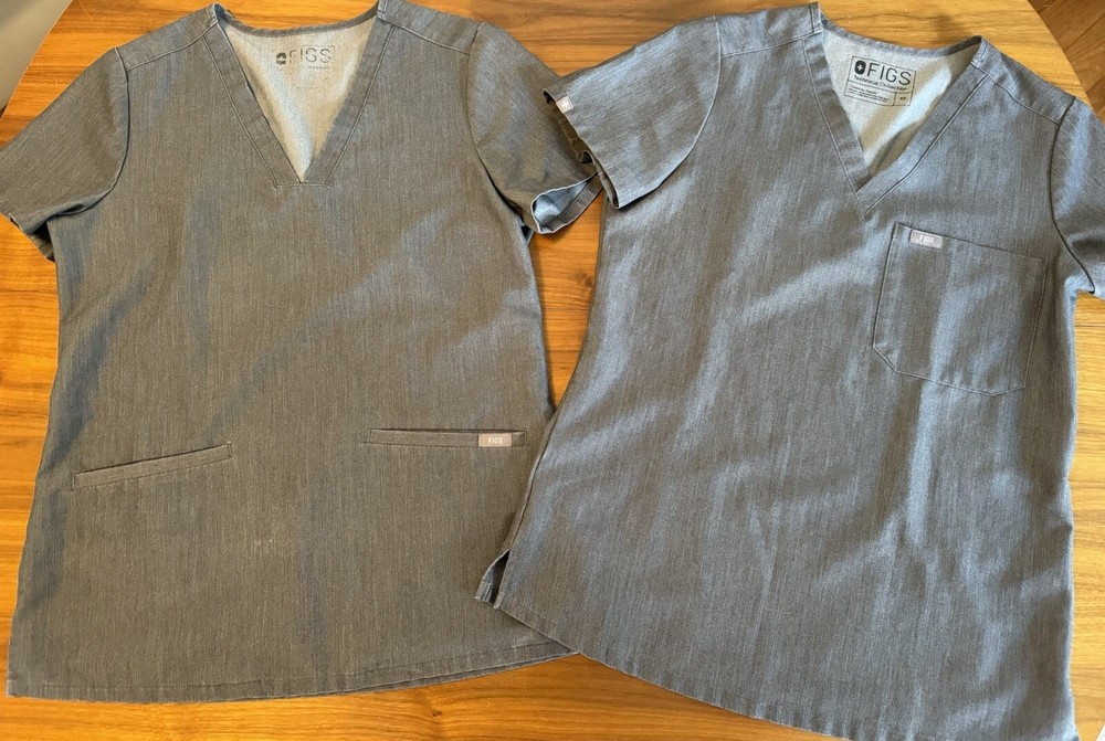 Figs Graphite Scrub Tops XS - Casma & Catarina Styles