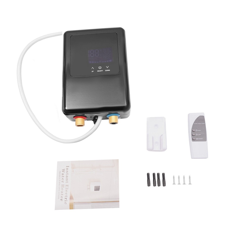 4500W Tankless Electric Hot Water Heater LCD Display Instant Boiler for Sink USA