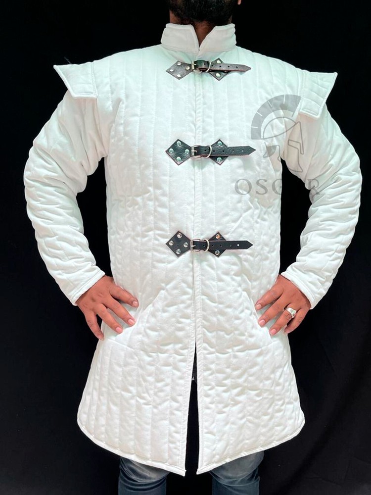 Viking Gambeson with full Sleeves, Closed by Buckles, Easter