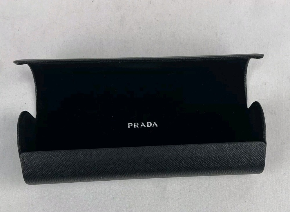 Prada Small Black Eyewear Case - Authentic Designer Accessory 6" X 2"