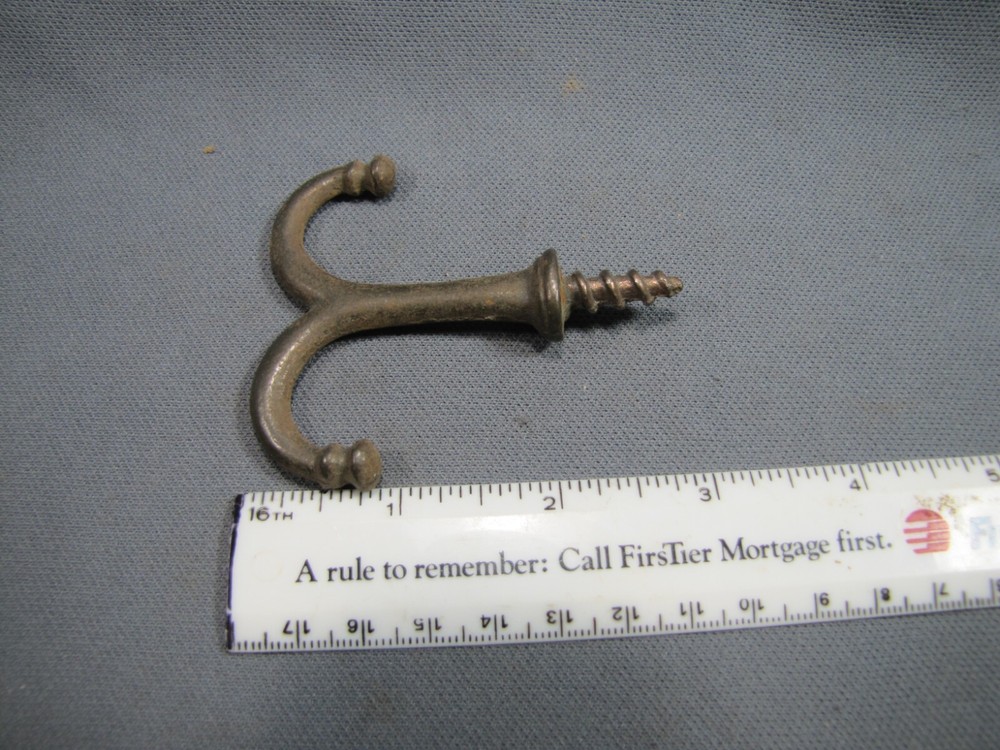 Cast Iron Wardrobe Ceiling Mount Double Hook coat rack