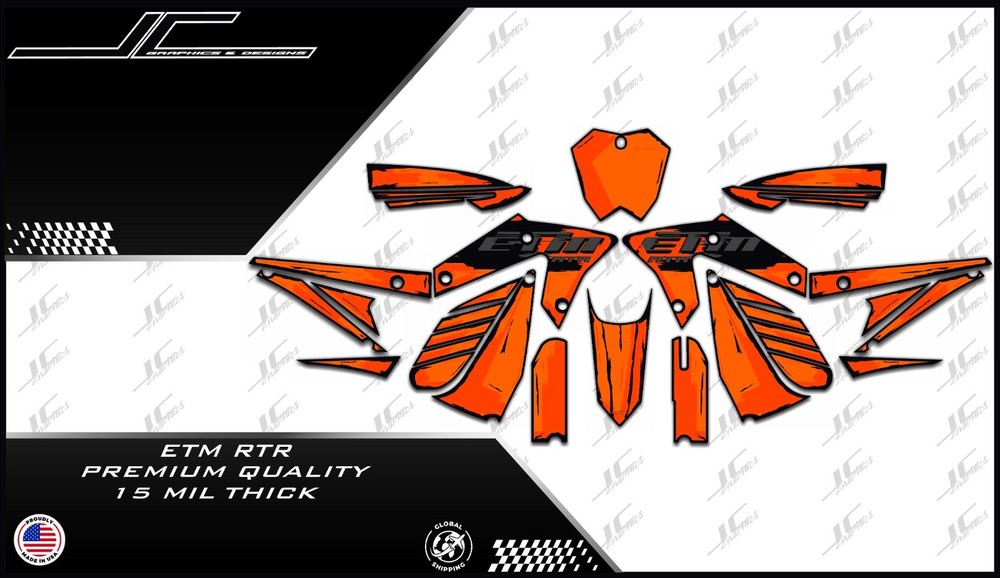 ETM RTR graphics kit decals  THICK AND HIGH GLOSS .....