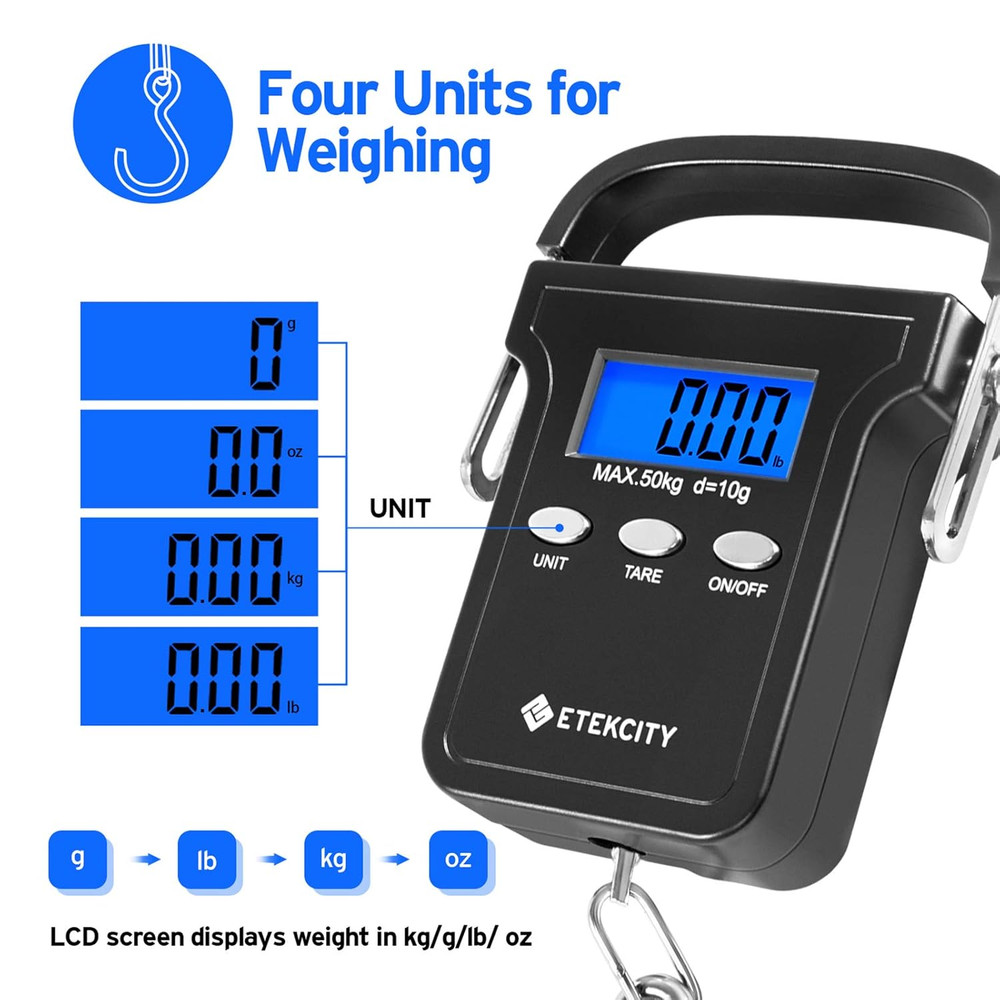 Professional Digital Trigger Pull Scale Gauge with Hook Clear LCD Display