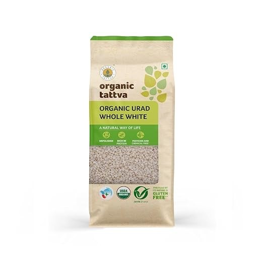 Organic Tattva Urad Dal Whole White, 500g | Select Pack