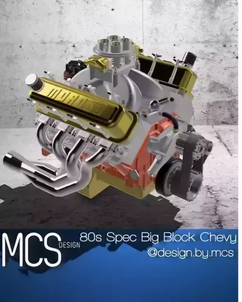 Resin 3D Printed 80's Spec Big Block Chevy 1/25 Scale