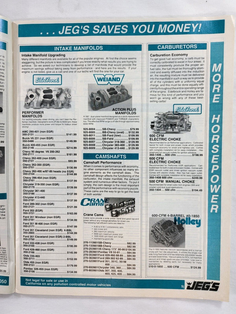 1991 JEG'S Spring High Performance Automotive Catalog - Genuine