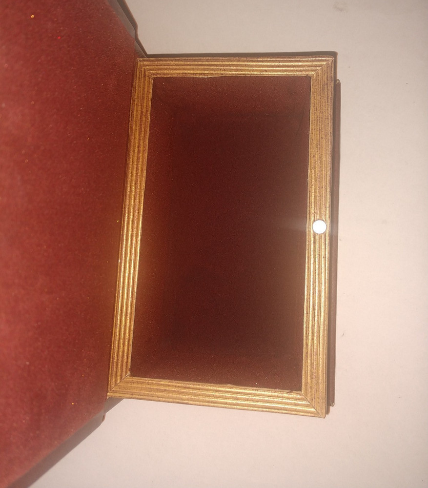Secret Stash Small Book Hidden Compartment Safe Box Home Library Shelf Leather